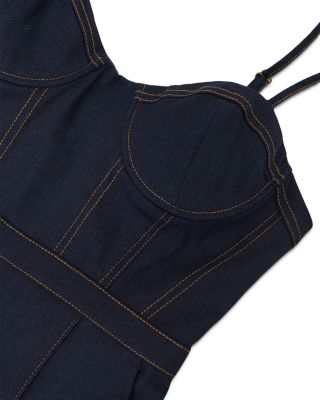 Macey Denim Bustier Jumpsuit 