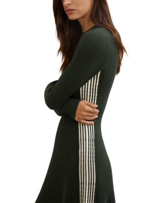 Aria Side Stitch Knit Midi Dress