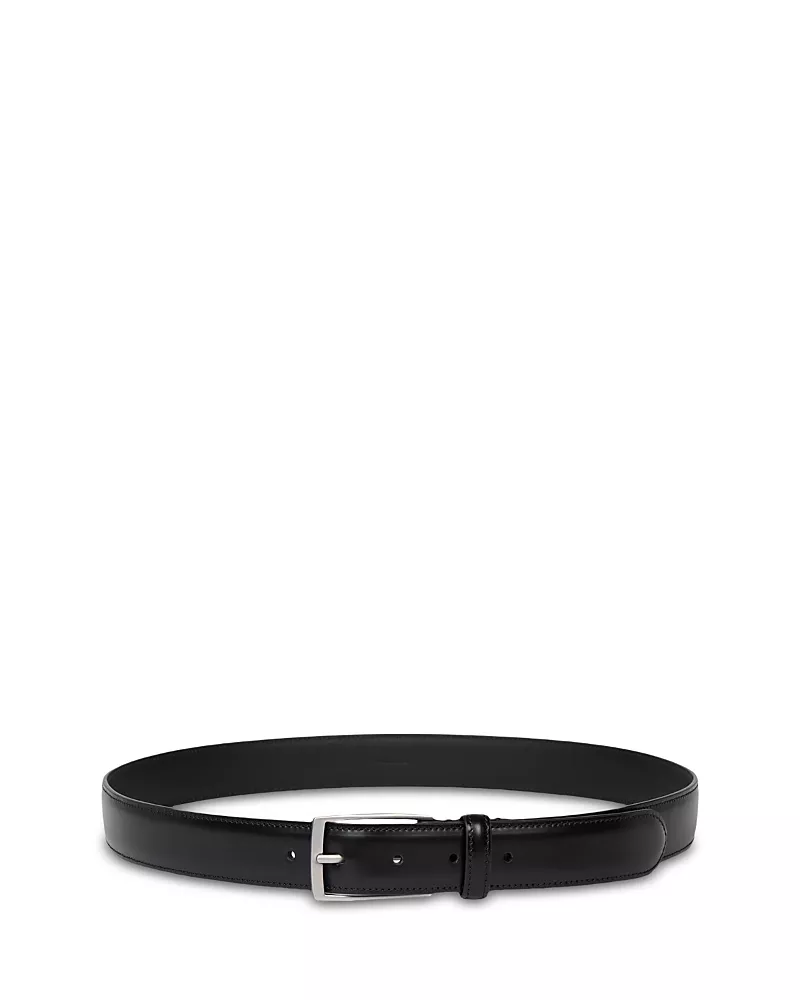 Sandro Men's Rectangular Buckle Leather Belt