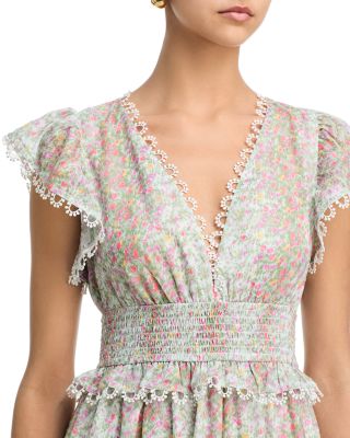 Ditsy Floral Short Sleeve Midi Dress - Exclusive