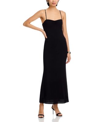 Solid Mesh Maxi Dress - Exclusive