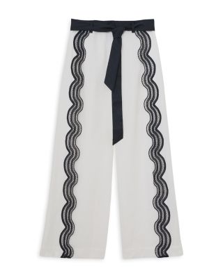 Farah Side Scallop Linen Pants 