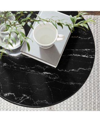 Lippa Round Artificial Marble Side Table