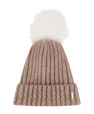  Knit Beanie with Toscana Lamb Pompom