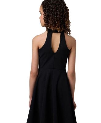  Girls' Skater Halter Dress in Longer Length- Big Kid