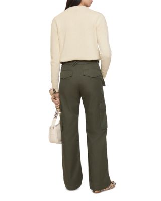 Freja Check Trim Gabardine Cargo Pants