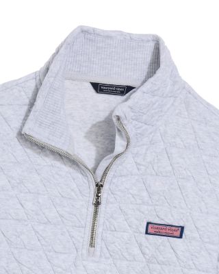 Quilted Quarter Zip Sweatshirt