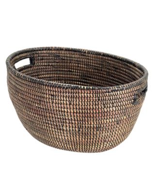 Black Oval Storage Monochrome Basket