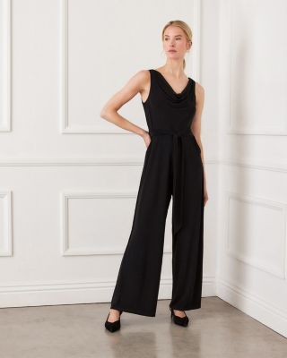 Camila Travel Jersey Sleeveless Cowl Neck Jumpsuit