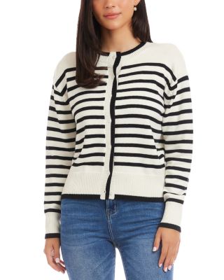 Stripe Cardigan Sweater 
