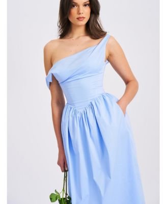 Reina Drop Waist Corset Midi Dress