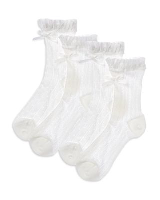 The Coquette Sheer Ribbon Socks - Set of Two
