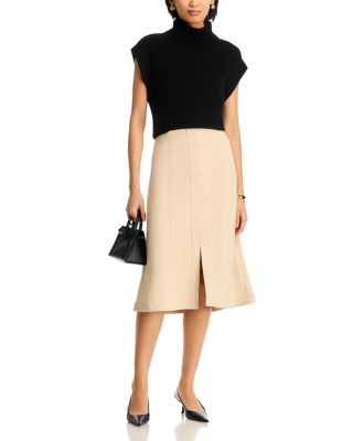 Slit Front A Line Skirt 
