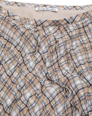 Asymmetrical Checked Skirt