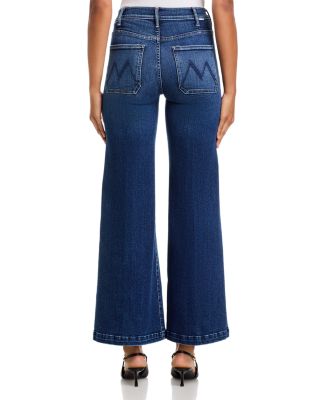 The Hustler Roller Patch Pocket High Rise Wide Leg Jeans in One Last Shot