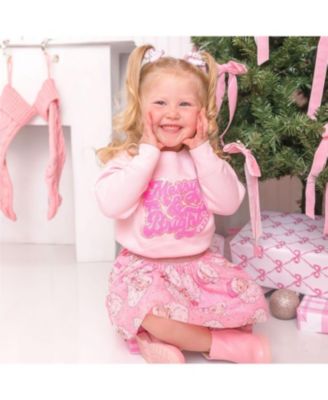 Girls' Merry and Bright Patch Christmas Sweatshirt - Baby, Little Kid, Big Kid