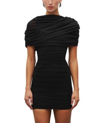 The Draped Shoulder Mini Dress