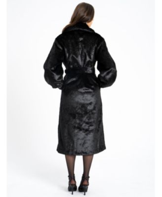  Yahia Long Faux Mink Coat