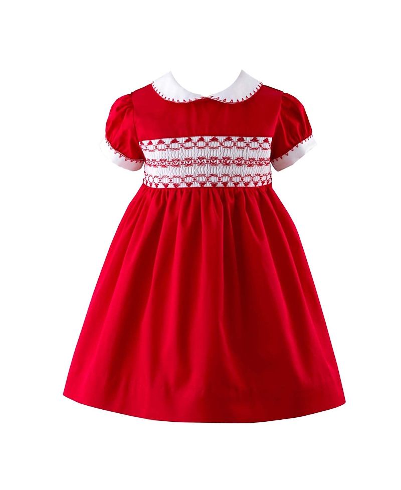 Rachel Riley Girls' Classic Smocked Dress and Bloomers - Baby