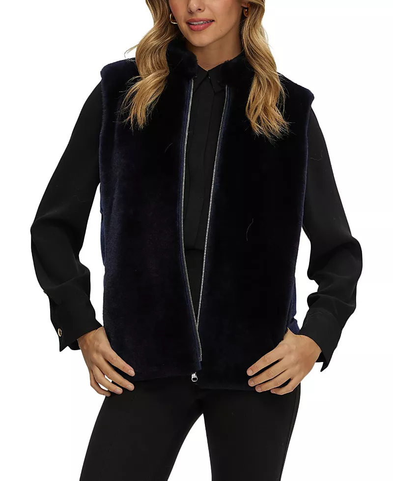 Gorski Reversible Select Shearling Lamb Vest with Loro Piana Wool and Cashmere Quilted Down Back