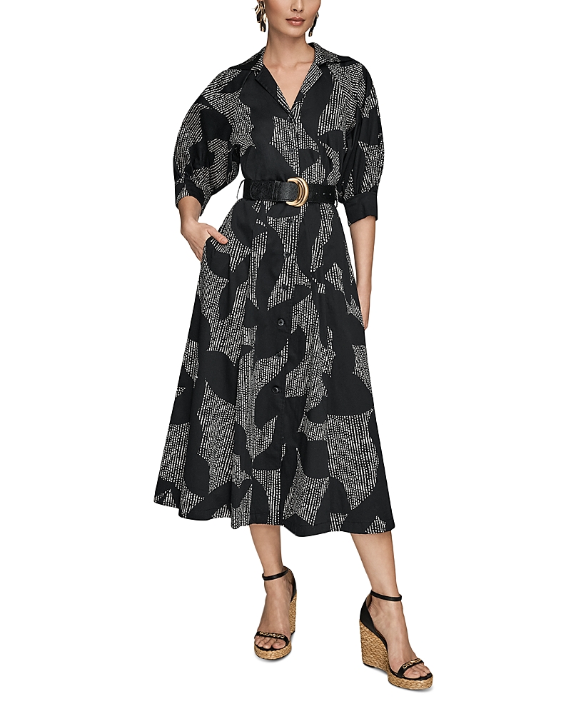 Donna Karan Sleeveless Belted Midi Dress