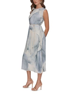 Sleeveless Pleated Midi Dress