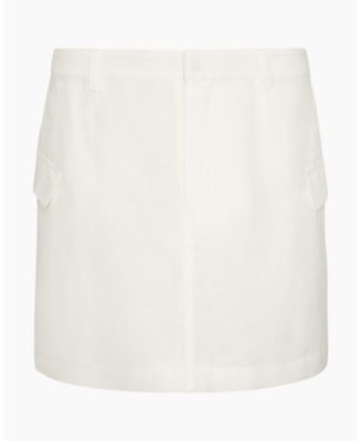  Linen Utility Mini Skirt
