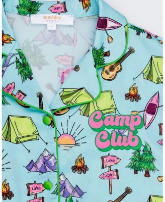  Girls' Camp Club Silky Short Sleeve Shorts Set - Little Kid, Big Kid