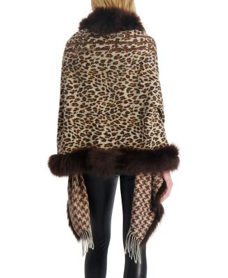 Double Face Select Cashmere Stole with Toscana Shearling Lamb Trim