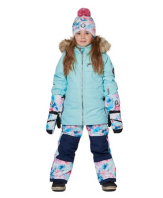 Girls' Two-Piece Play Floral Snowsuit - Little Kid