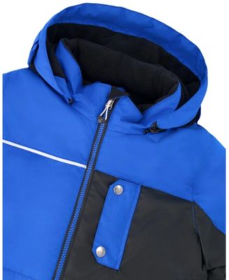 Boys' Two-Piece Play Snowsuit with Contrast Jacket - Little Kid, Big Kid