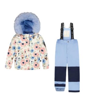Girls' Two-Piece Discover Snowsuit with Floral Printed Jacket - Little Kid, Big Kid