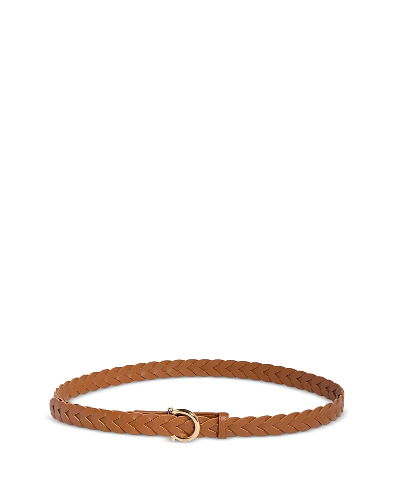 Ferragamo Women's Gancini Fixed Leather Belt