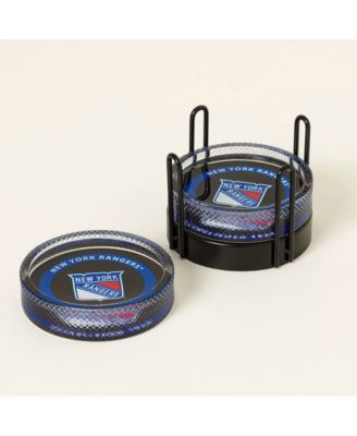 NHL Puck Shaped Glass Coaster, Set of 2