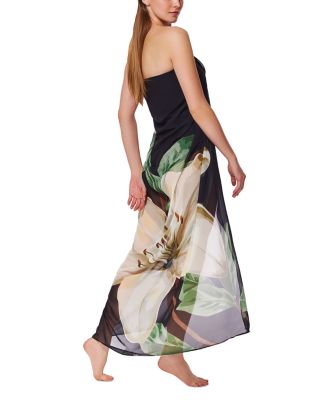 Yuri Flower Pareo Swim Cover-Up