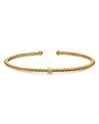 Micro Cablespira&reg; Flex Center Station Bracelet in 18K Yellow Gold, 2.6mm