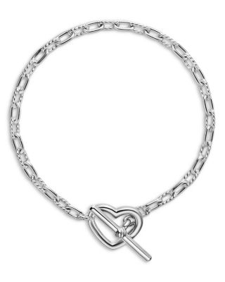 DY Madison&reg; Heart Toggle Chain Bracelet in Sterling Silver, 3mm