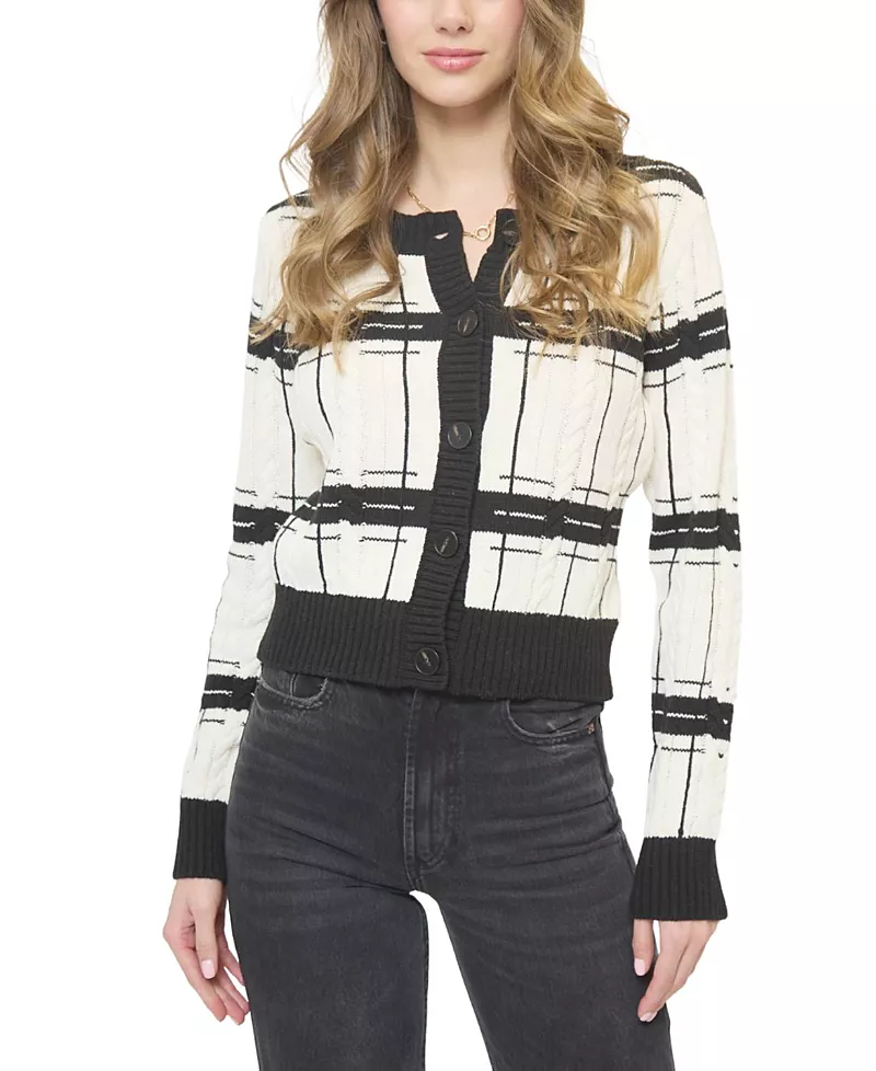 Central Park West Women's Eden Specialty Stitch Cardigan