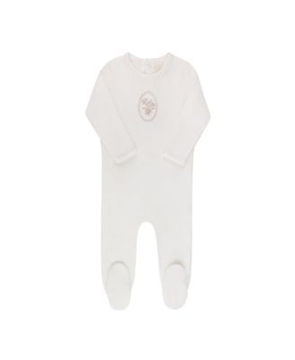 Unisex Velour Center Floral Collection Footie - Baby