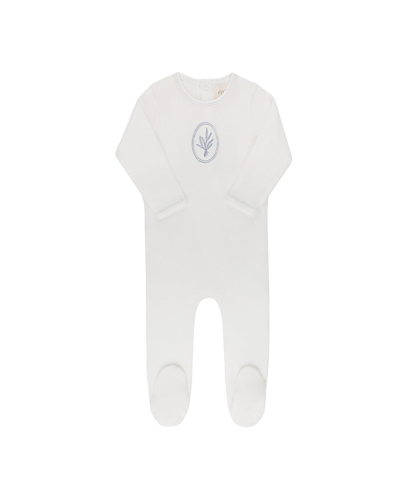 Ely's & Co. Unisex Velour Center Floral Collection Footie - Baby