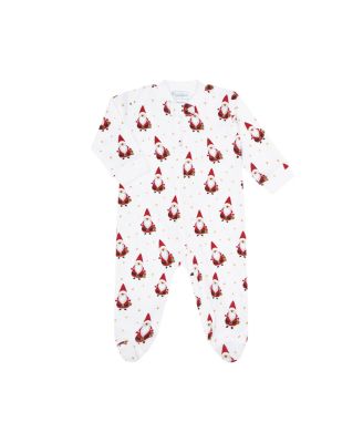 Unisex Santa Print Zipper Footie - Baby