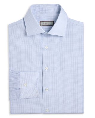 Regular Fit Micro Check Dress Shirt 