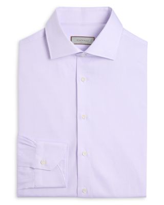 Regular Fit Micro Textured Solid Dress Shirt