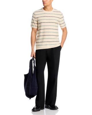 Striped Short Sleeve Sweater Tee