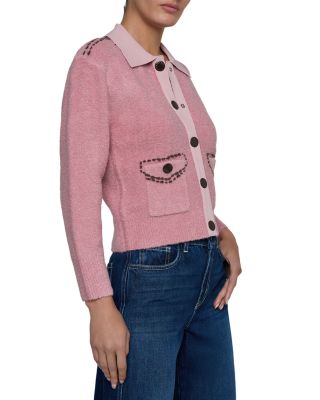 Poetry Stitch Detail Cropped Cardigan