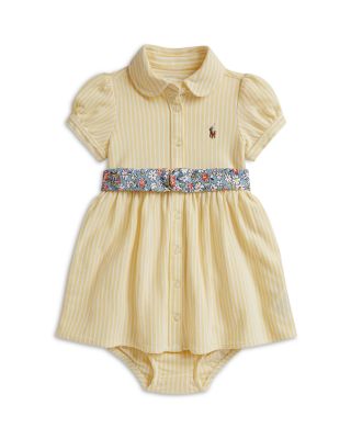 Girls' Belted Oxford Mesh Polo Dress & Bloomer - Baby