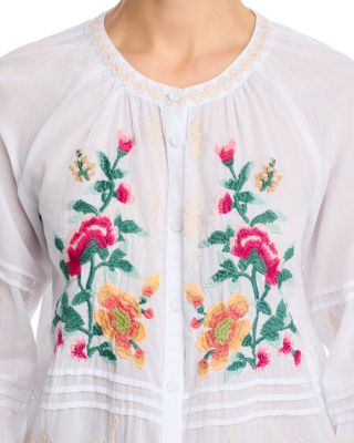 Pin Tuck Raglan Button Up Shirt