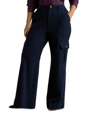 Ponte Wide Leg Cargo Pants
