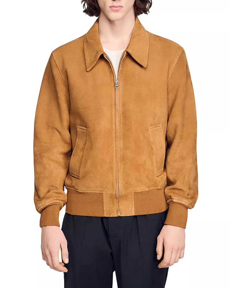 Sandro Thomas Suede Leather Jacket