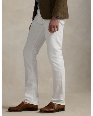 Varick Slim Straight Jeans in White